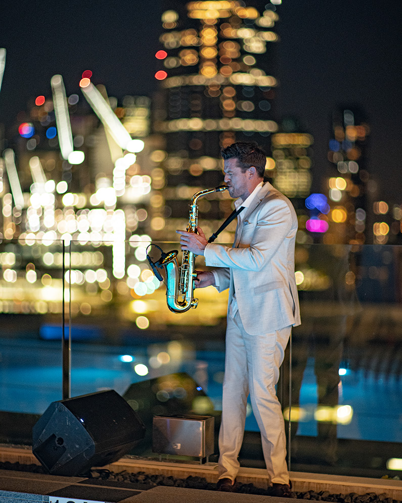 Musician Playing Saxophone